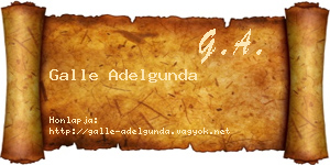 Galle Adelgunda névjegykártya